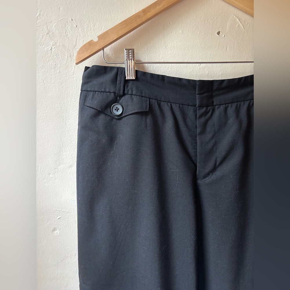 Banana Republic Black Wool Stretch Crop Culotte Pant EXC Size 12 Martin Fit - Picture 2 of 8